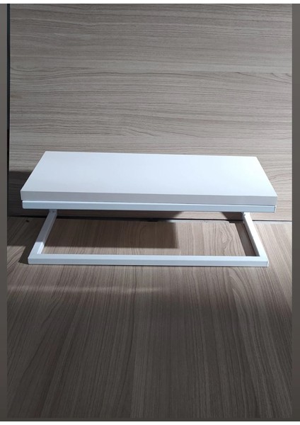 Fulya Banyo Ahşap Raflı Beyaz Metal Havlu, Şal Askılık modelleri