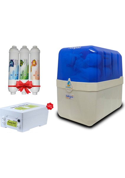 Radyan 6 Aşamalı Canlı Su Hidrojen +Mineral+Alkali+ Anti Bakteriyel +Antioksidan Pompalı Su Arıtma Cihazı