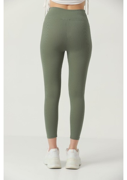 Kışlık Şardonlu Fitilli Kadın Yüksek Bel Dikişsiz Tayt modelleri