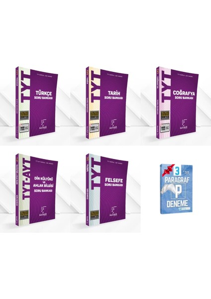 TYT Türkçe Tarih Coğrafya Din Felsefe Grubu Soru Bankası Set