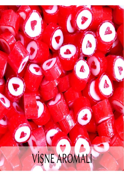 Kırmızı Kalp Lolly Şeker 1000 gr