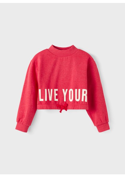 Kız Çocuk Kırmızı Sweatshirt Nkfnalıve Ls Crop Sweat Bru fiyatları