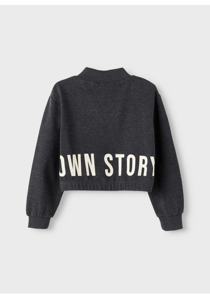 Kız Çocuk Siyah Sweatshirt Nkfnalıve Ls Crop Sweat Bru modelleri