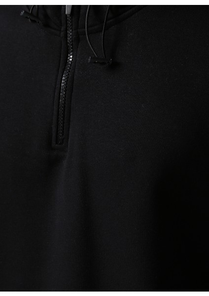 Kapüşon Yaka Düz Siyah Erkek Sweatshirt Tomrıs indirimleri