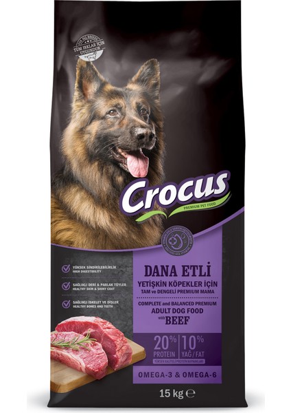 Biftekli Pirinçli Yet. Köpek Maması 15 kg