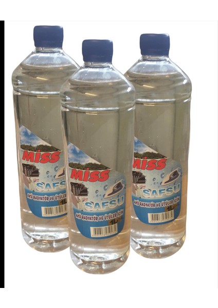 Saf Su Miss -Ütü ve Akü Radyatör Suyu 3x 1 Lt