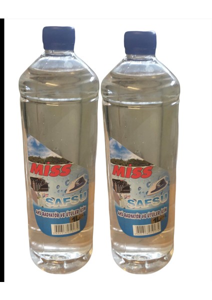 Saf Su Miss -Ütü ve Akü Radyatör Suyu 2x 1 Lt