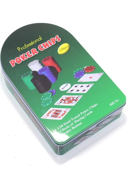 Perfect Shop Poker 120 Cip 2 Adet Iskambil Oyun Seti Poker Oyun Metal Kutulu