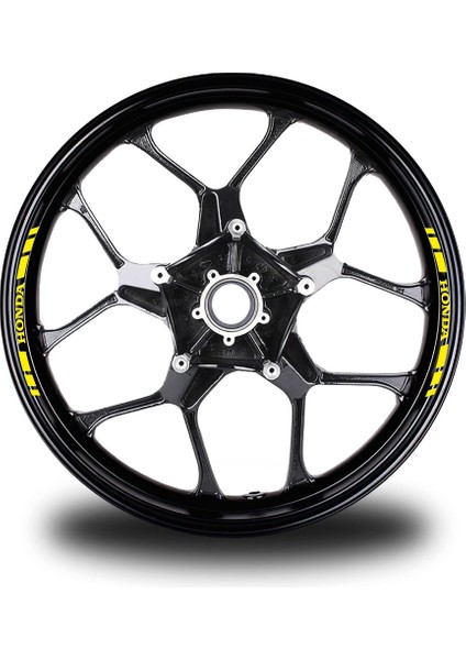 Honda Yazılı Kısa Dış Şerit 8'li Jant Sticker Modeli