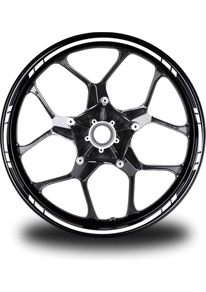 Yazısız Uzun Kısa Kesikli Tek Renk 16'lı Jant Sticker Modeli