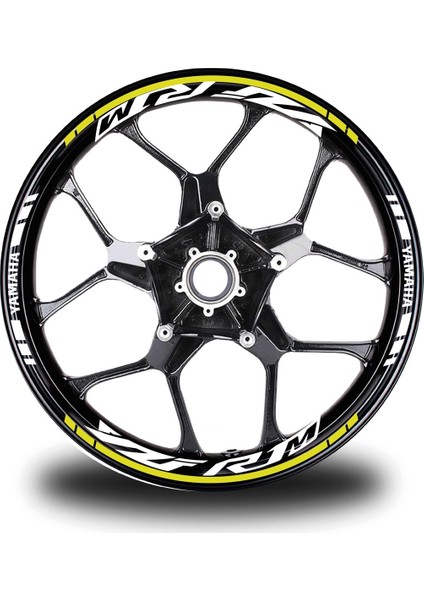 Sarı Yamaha R1M Takım Jant Sticker Etiket
