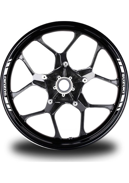 Suzukı Yazılı Kısa Dış Şerit 8'li Jant Sticker Modeli