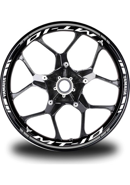 Gri Yamaha mt 10 Takım Jant Sticker Etiket