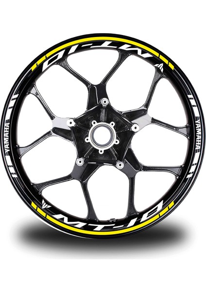 Sarı Yamaha mt 10 Takım Jant Sticker Etiket