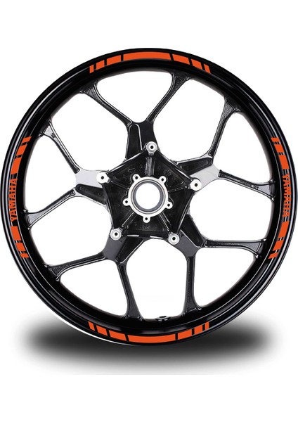 Yamaha Yazılı Kısa Yazısız Kısa Dış Şerit 16'lı Tek Renk Jant Sticker Modeli