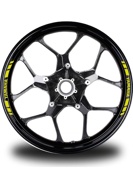 Yamaha Yazılı Kısa Dış Şerit 8'li Jant Sticker Modeli