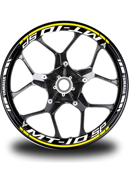Sarı Yamaha mt 10 Sp Takım Jant Sticker Etiket