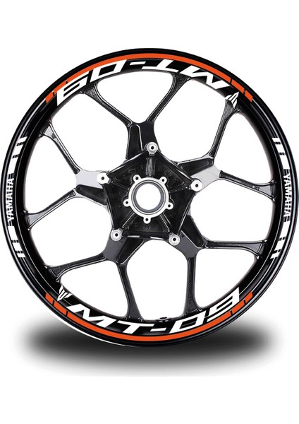 Turuncu Yamaha mt 09 Takım Jant Sticker Etiket