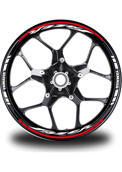 Kırmızı Yamaha Fazer Takım Jant Sticker Etiket