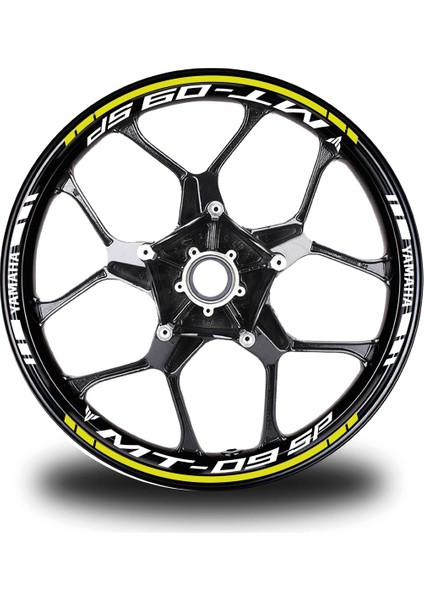 Neon Sarı Yamaha mt 09 Sp Takım Jant Sticker Etiket