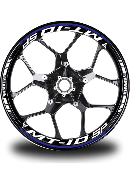 Lacivert Yamaha mt 10 Sp Takım Jant Sticker Etiket