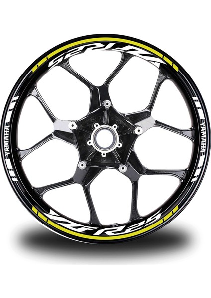 Sarı Yamaha Yzf R25 Takım Jant Sticker Etiket