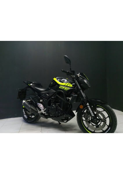 Yamaha mt 25 Neon Yeşil Jant Dışı Şerit Sticker Etiket Modeli modelleri