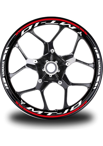 Kırmızı Yamaha mt 10 Takım Jant Sticker Etiket