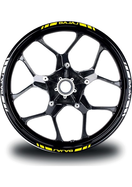 Bajaj Yazılı Kısa Dış Şerit 16'lı Çift Renk Jant Sticker Modeli fiyatları