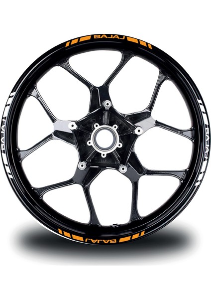 Bajaj Yazılı Kısa Dış Şerit 16'lı Çift Renk Jant Sticker Modeli indirimleri