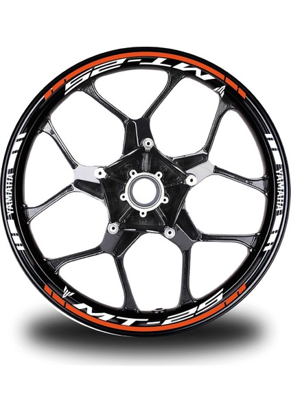 Turuncu Yamaha mt 25 Takım Jant Sticker Etiket