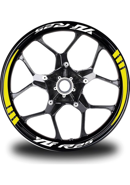 Yzf R25 Yazılı Sarı Takım Jant Sticker