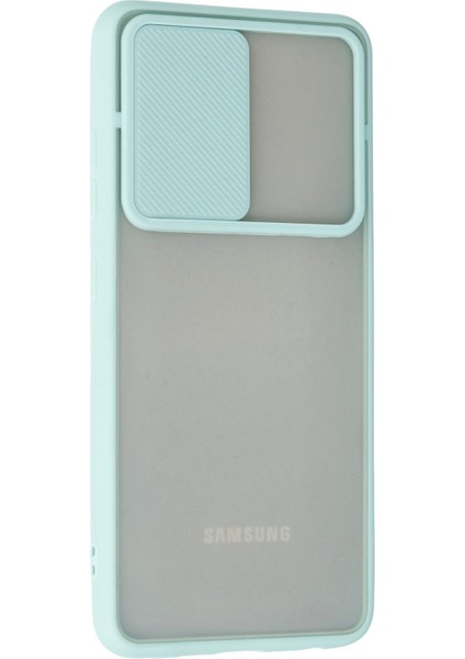Samsung Galaxy A52 Kılıf Palm Buzlu Kamera Sürgülü Silikon - Turkuaz 300099 modelleri