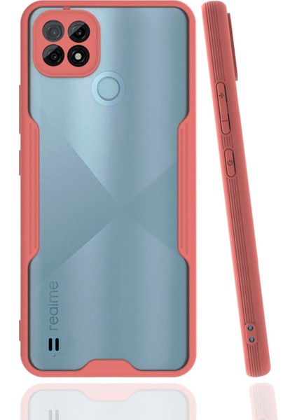 Realme C21 Kılıf Platin Silikon - Pembe 300099