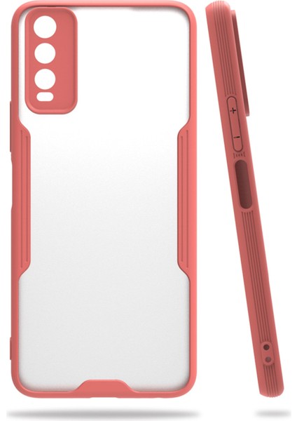 Vivo Y20 Kılıf Platin Silikon - Pembe 300099