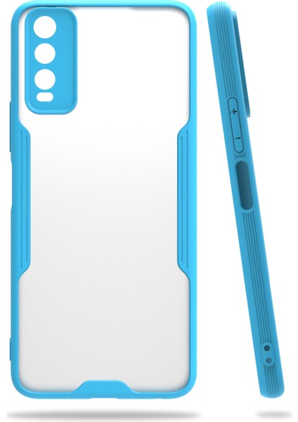 Vivo Y20 Kılıf Platin Silikon - Mavi 300099