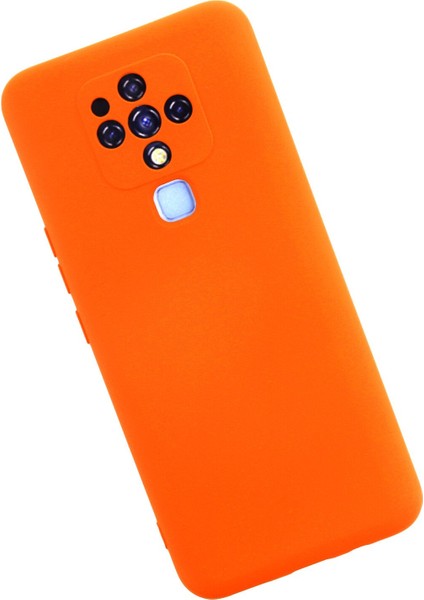 Tecno Camon 16 Kılıf Nano Içi Kadife Silikon - Turuncu 300099