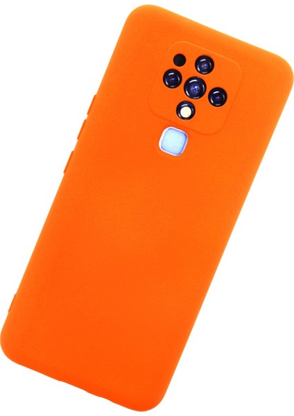 Tecno Camon 16 Kılıf Nano Içi Kadife Silikon - Turuncu 300099