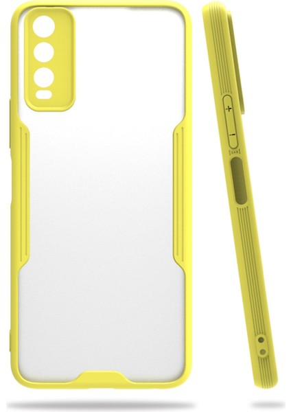 Vivo Y20 Kılıf Platin Silikon - Sarı 300099
