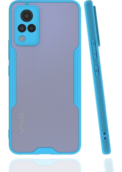 Vivo V21 Kılıf Platin Silikon - Mavi