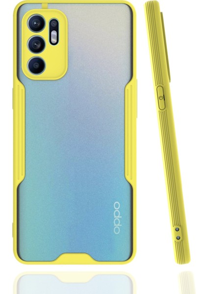 Oppo Reno 6 Kılıf Platin Silikon - Sarı