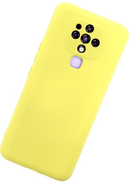 Tecno Camon 16 Kılıf Nano Içi Kadife Silikon - Sarı 300099