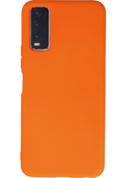 Vivo Y11S Kılıf Nano Içi Kadife Silikon - Turuncu 300099