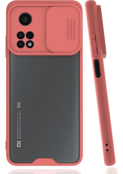 Xiaomi Mi 10T Pro Kılıf Platin Kamera Koruma Silikon - Pembe