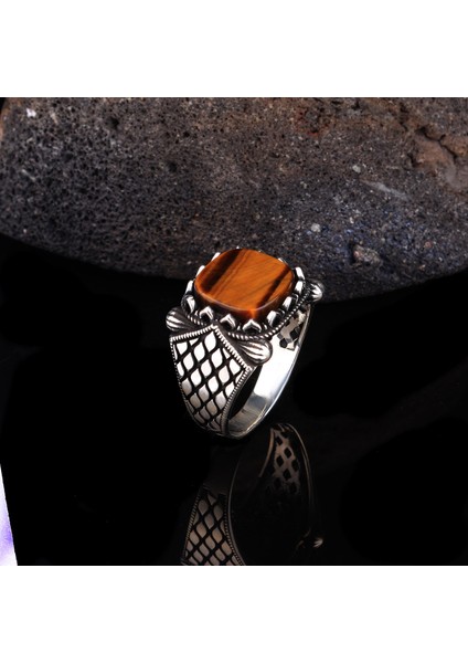 925 Ayar Gümüş Kaplangözü Taşlı Model Yüzük modelleri