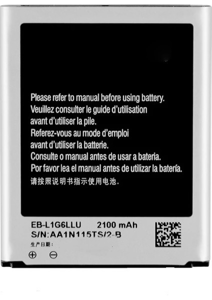Samsung Galaxy S3 I9300 Uyumlu Batarya 2100 Mah EB-L1G6LLU