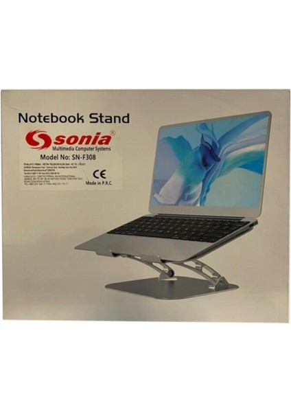 SN-F308 Notebook Stand Bilgisayar - Gümüş