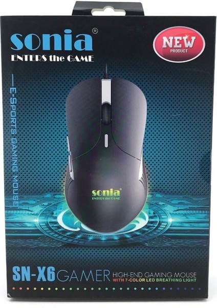 Sn-X6 Kablolu Gaming Oyuncu Mouse