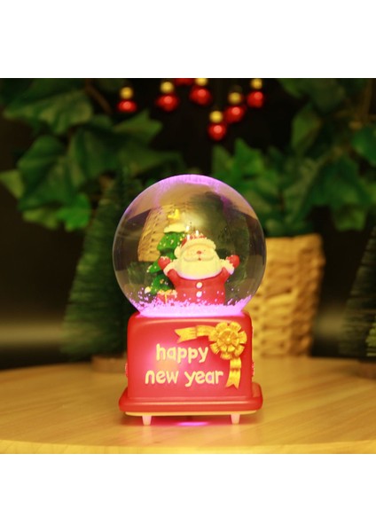 Işıklı ve Müzikli Noel Babalı Yılbaşı Kar Küresi modelleri