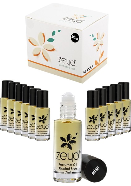 Misk -7 ml / 12 Adet / Roll-On - Alkolsüz - Cep Esans